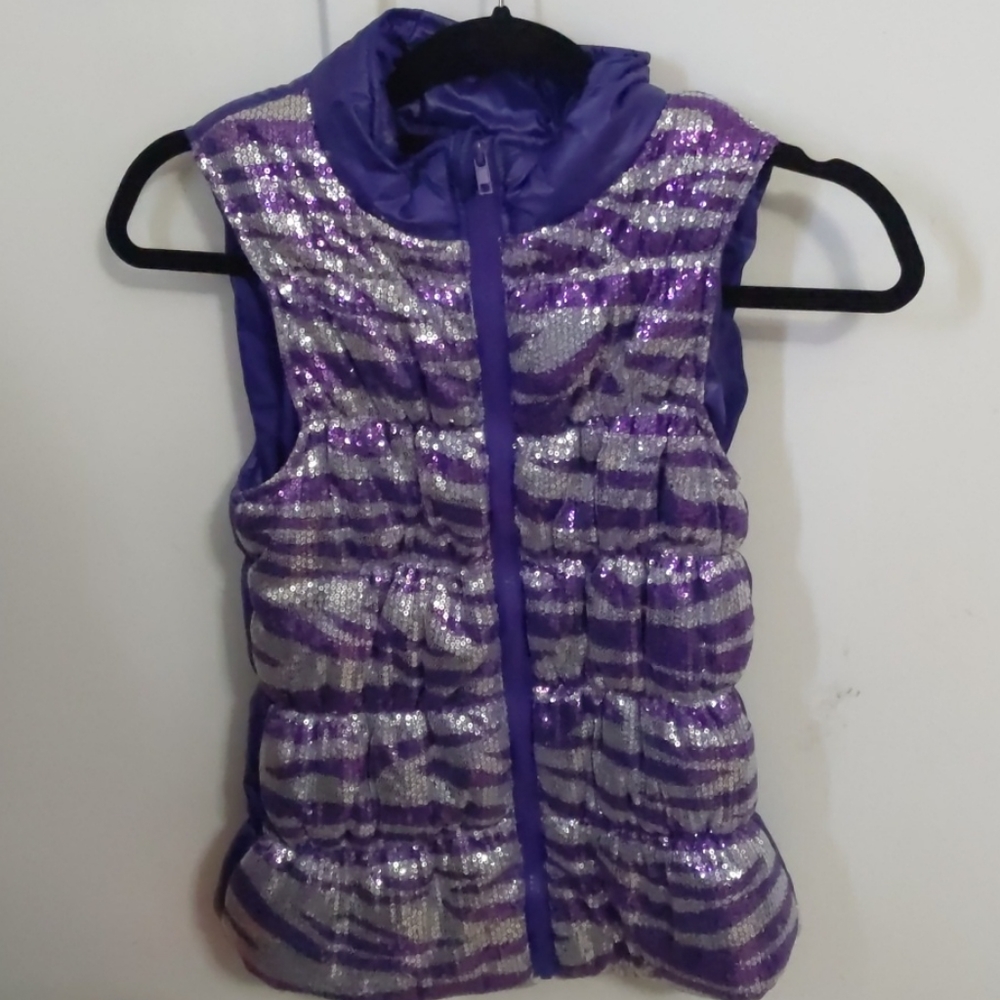 Sparkle Girls XL vest jacket sequin